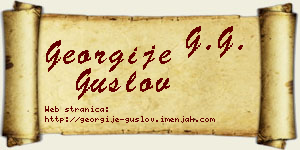 Georgije Guslov vizit kartica